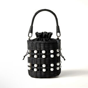 NWT Pearl Embellished Basket Bucket Bag - kate spade new york x Target Black